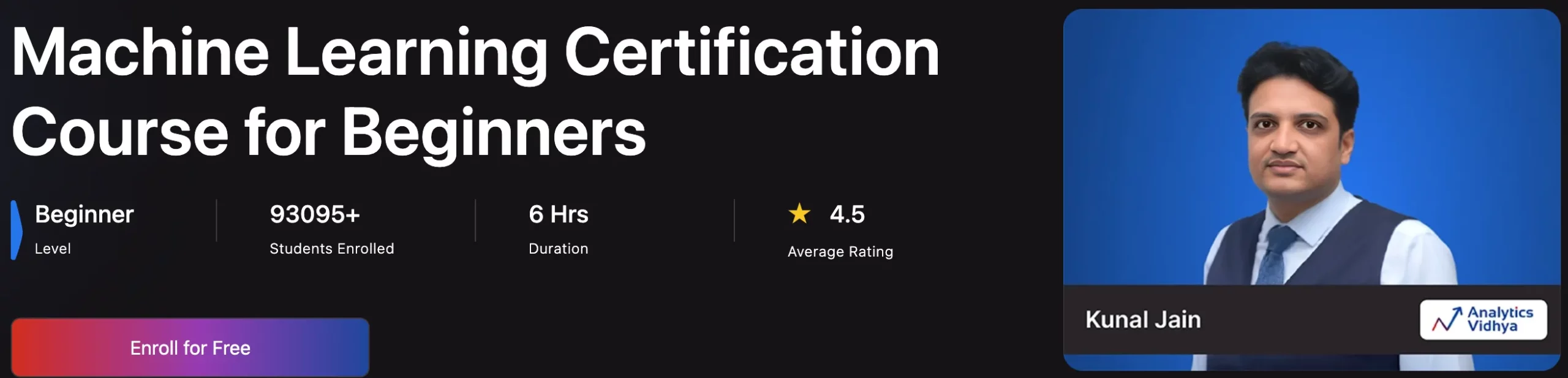 Machine Learning Course for Beginners – Analytics Vidhya