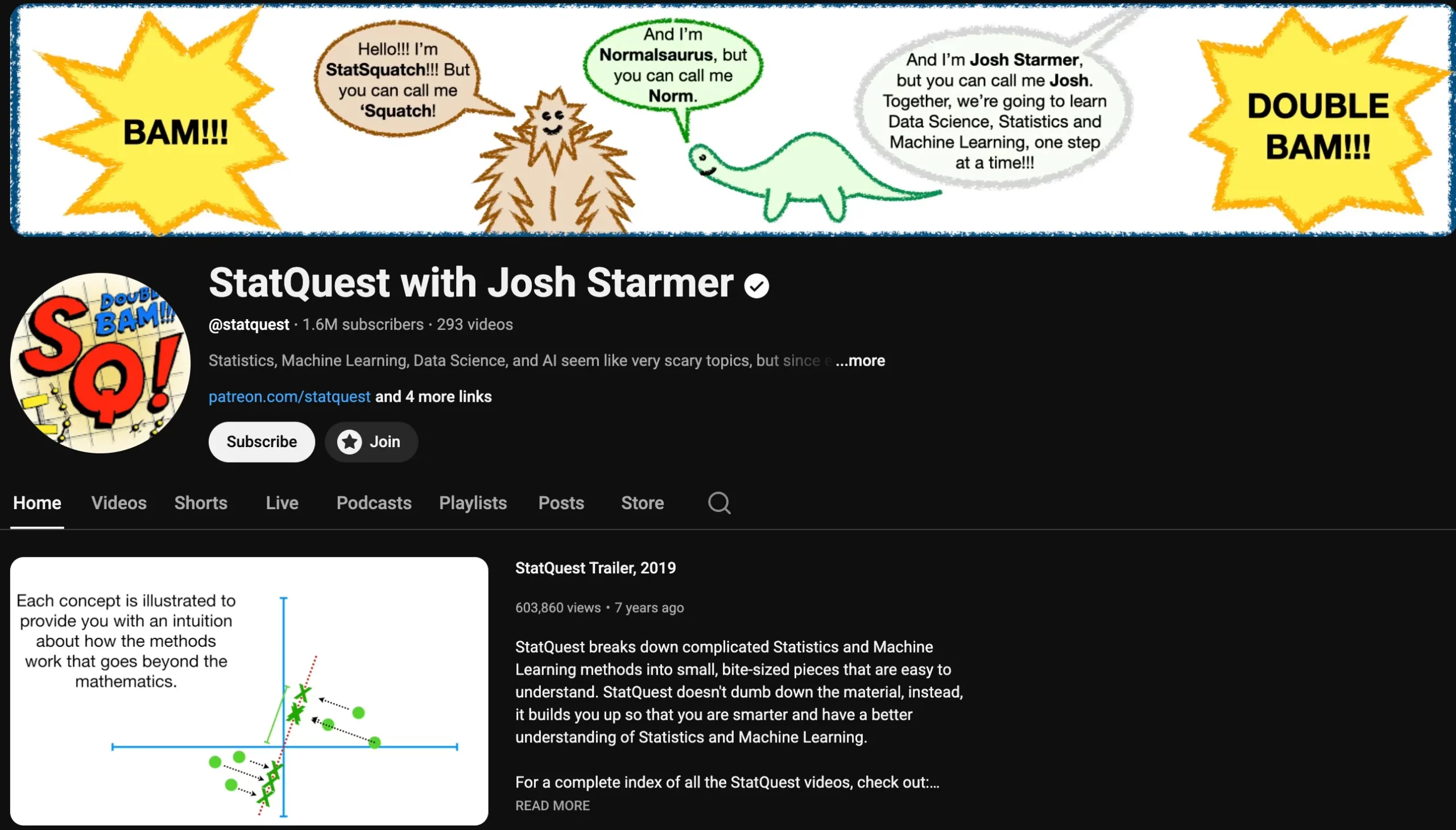 @statquest | Visual, intuition-first ML explanations