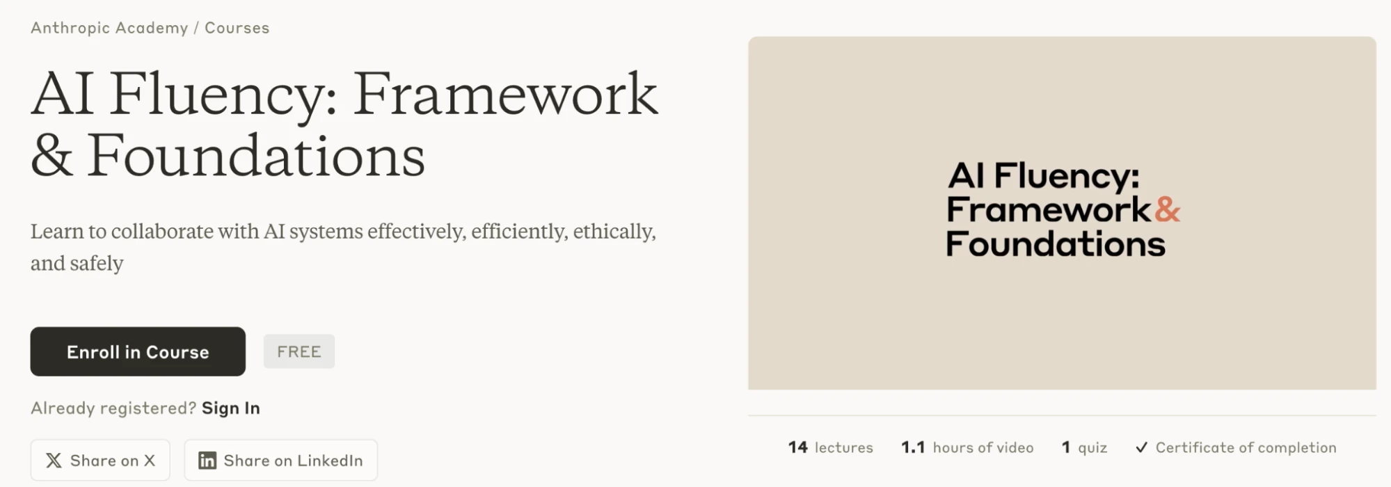 AI Fluency: Framework & Foundations – Anthropic