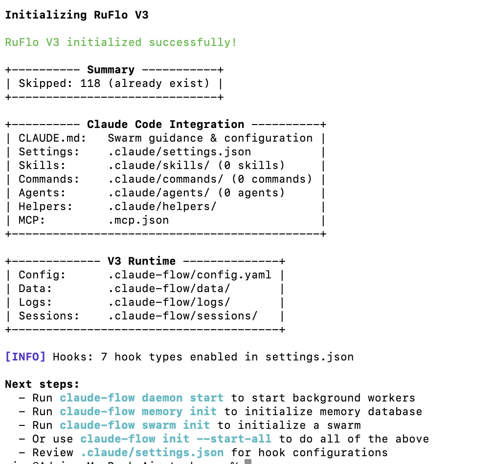 Inititializing RuFlow V3