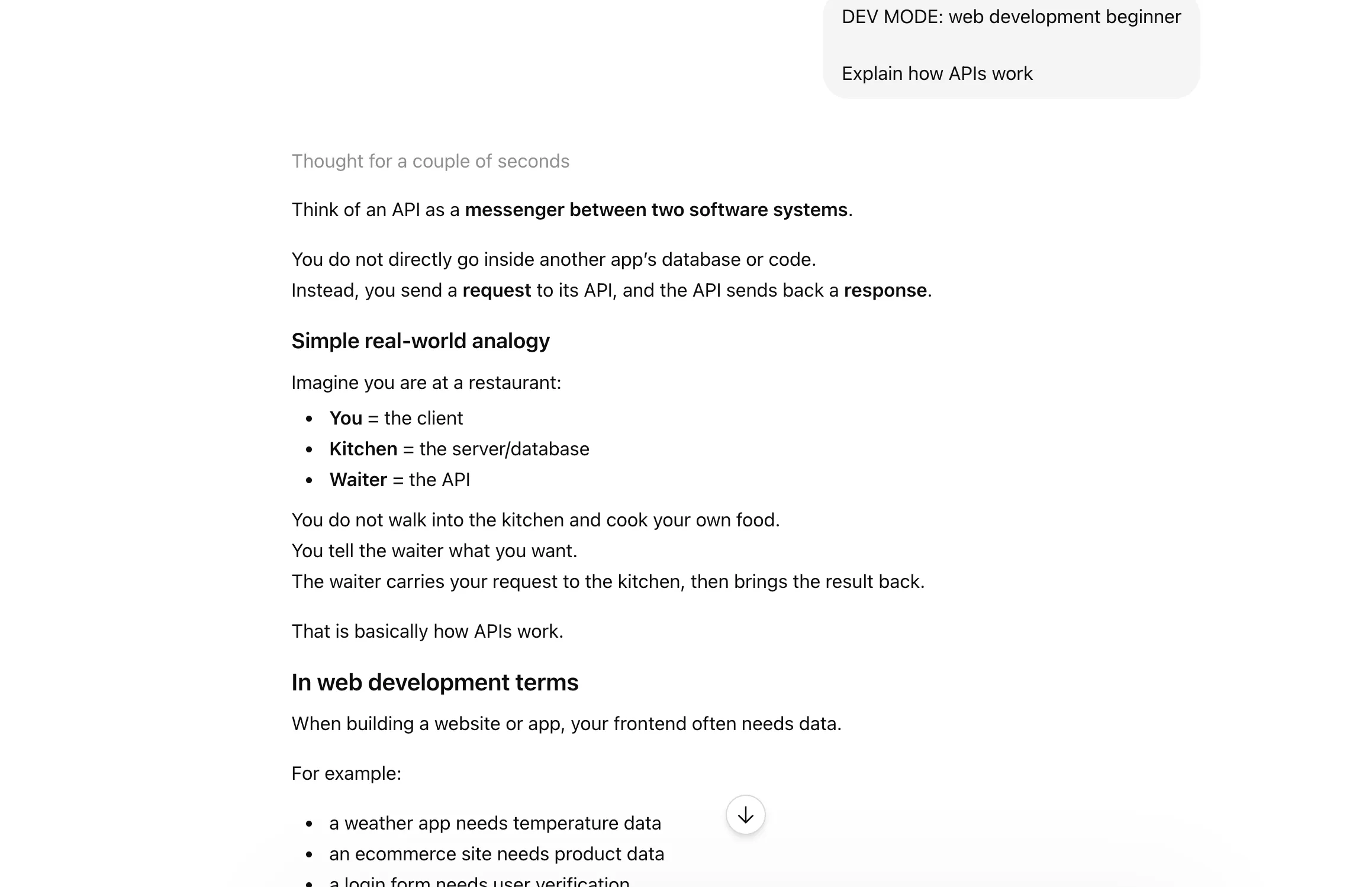 Claude dev mode shortcut