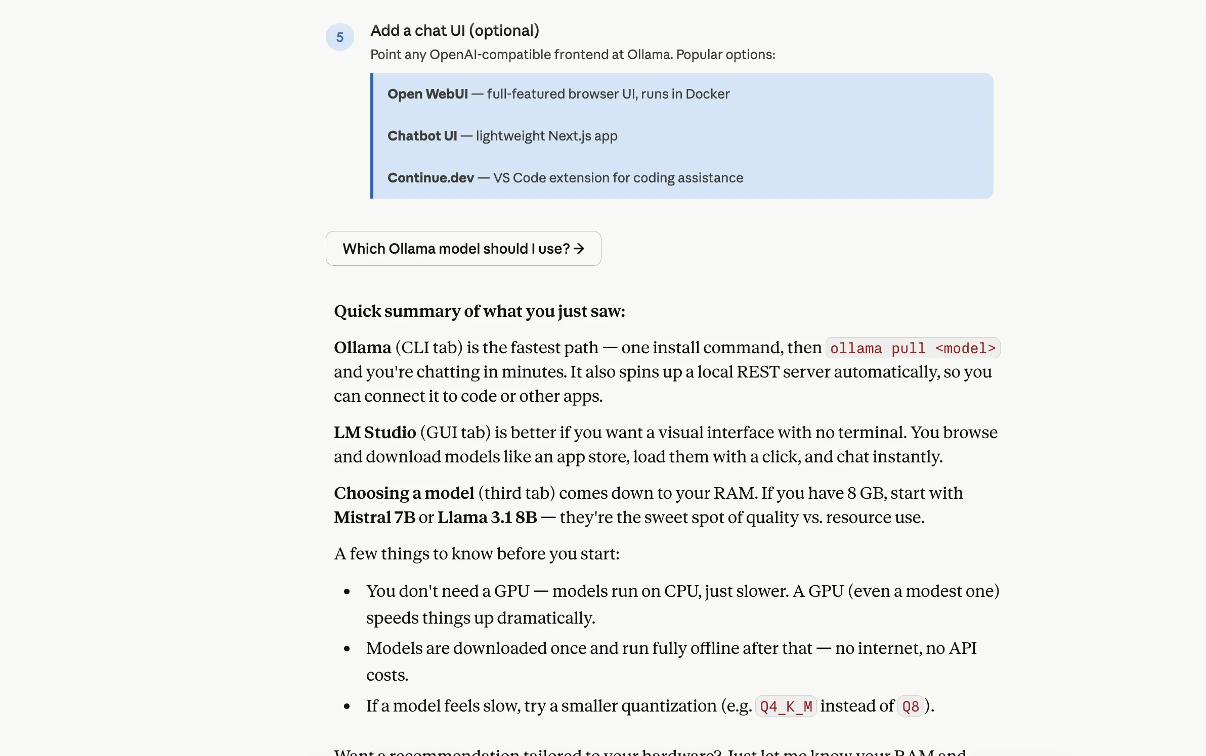 Claude Step-by-step shortcut command