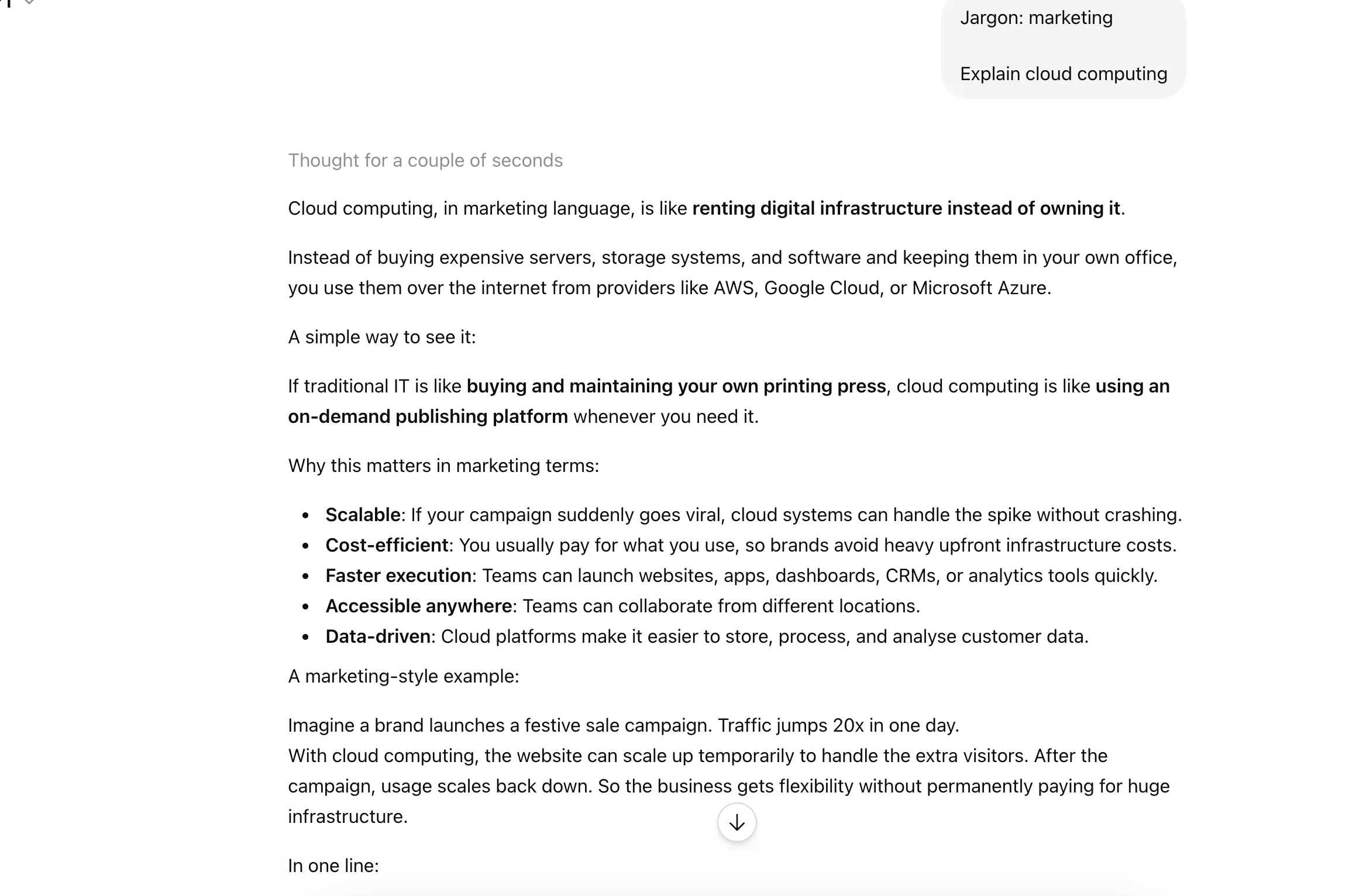 Claude's jargon shortcut prompt 