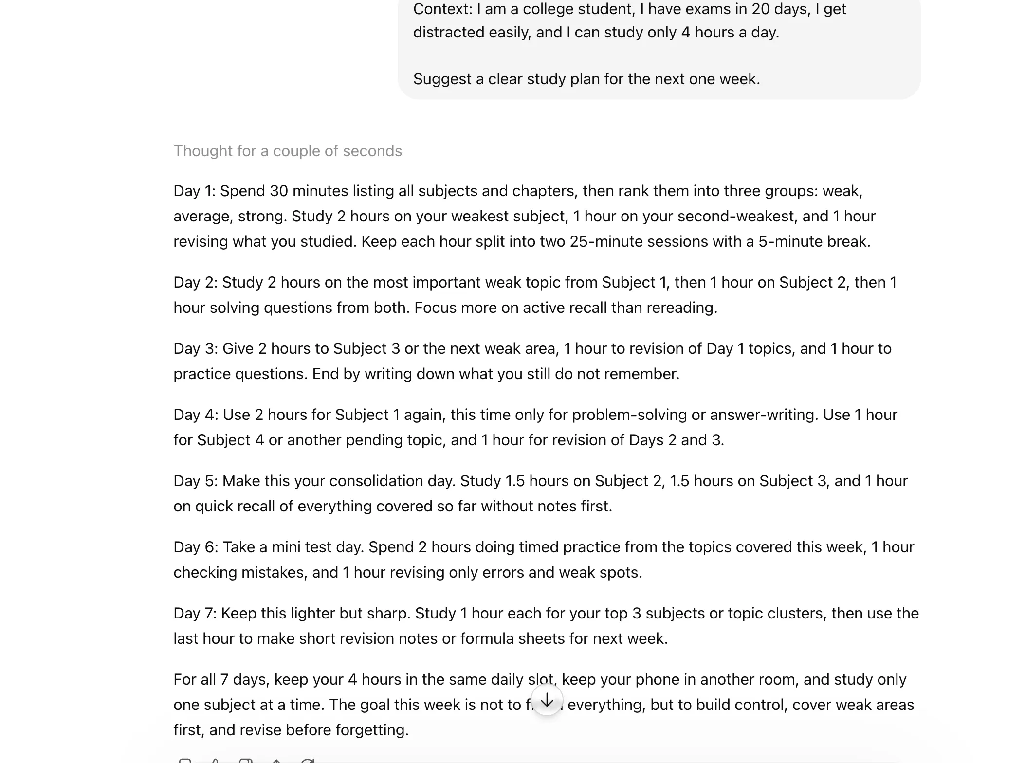 Claude's context stack information 