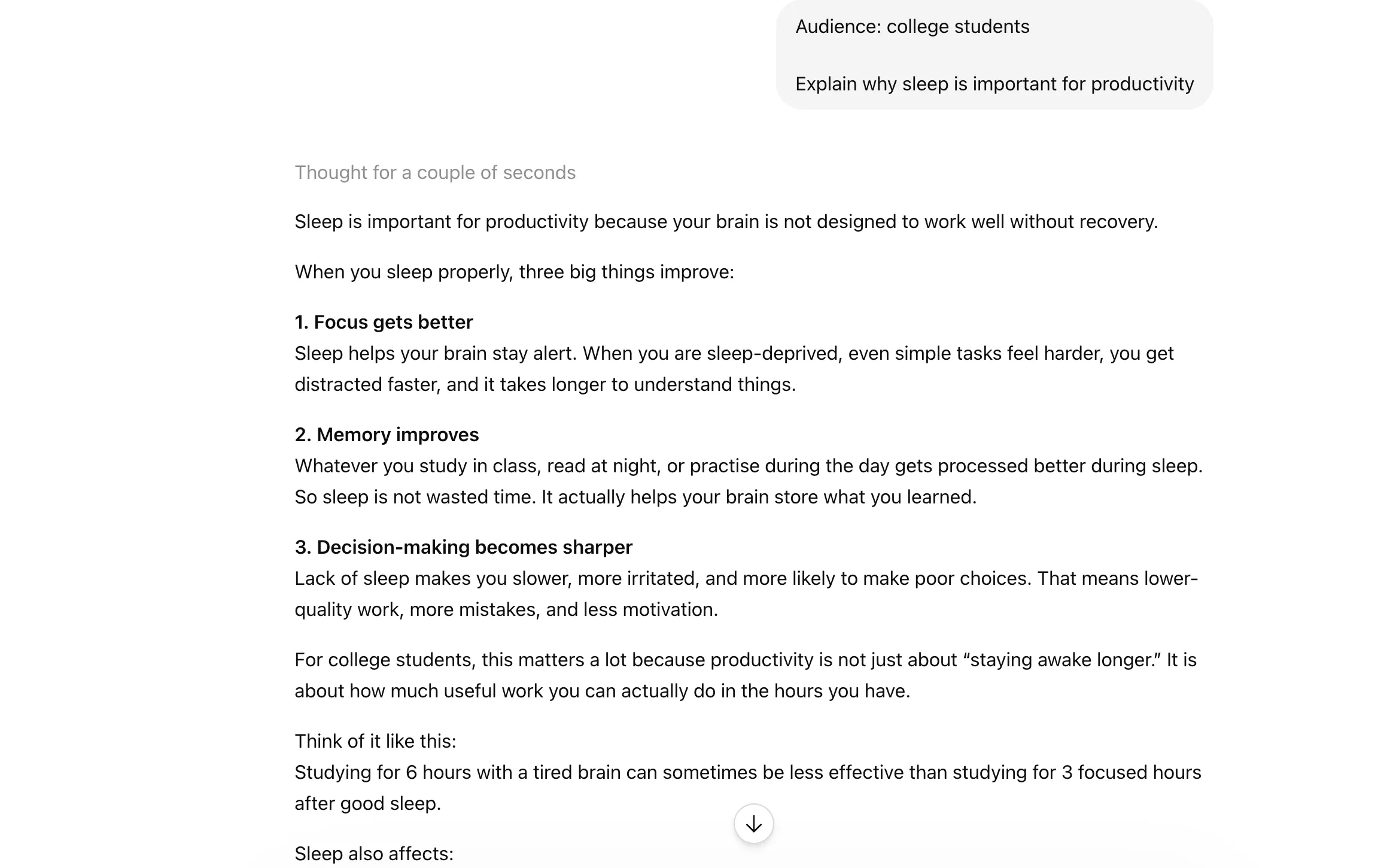 Shortcut information for Claude's audience 