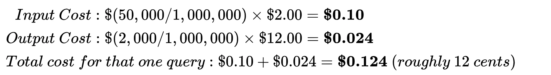 Calculates the cost of LLM tokens