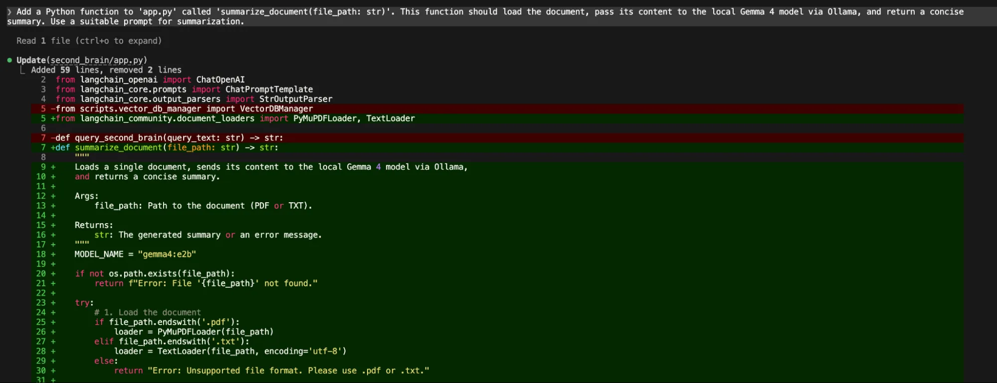 Summarisation Function