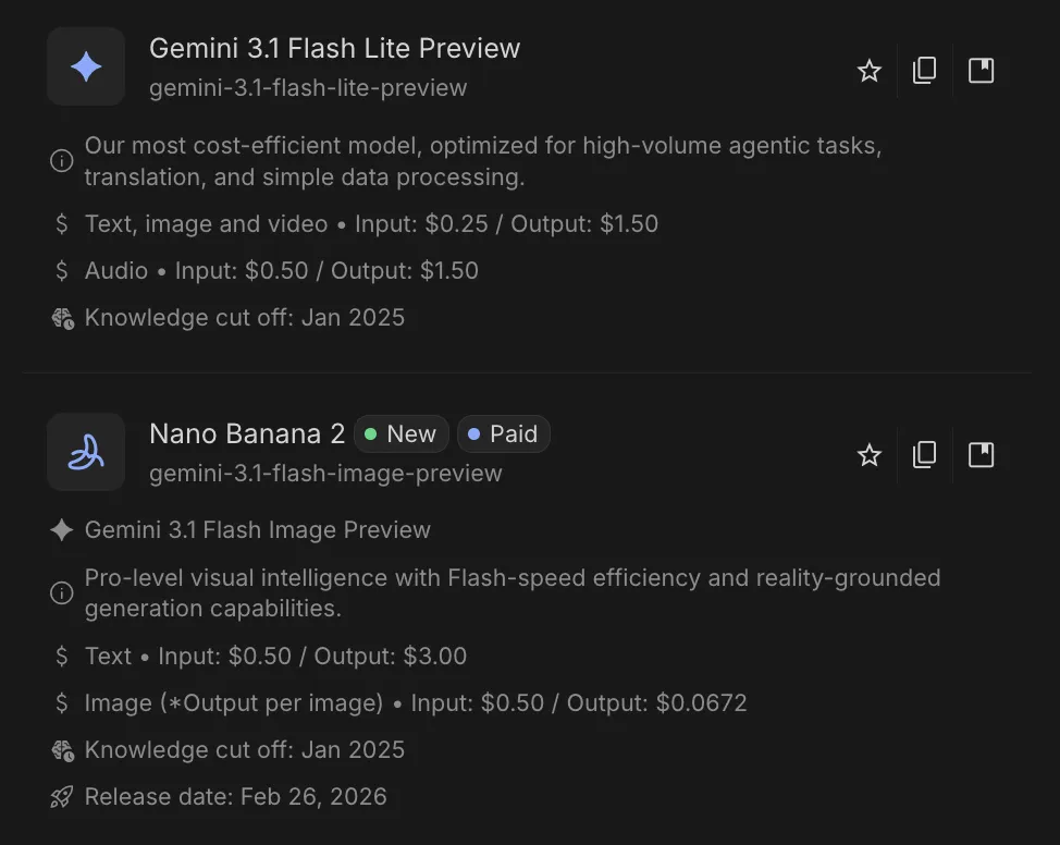 Choosing between paid and free models in Google AI Studio