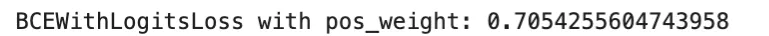 Positive Class Weight for Binary Loss 