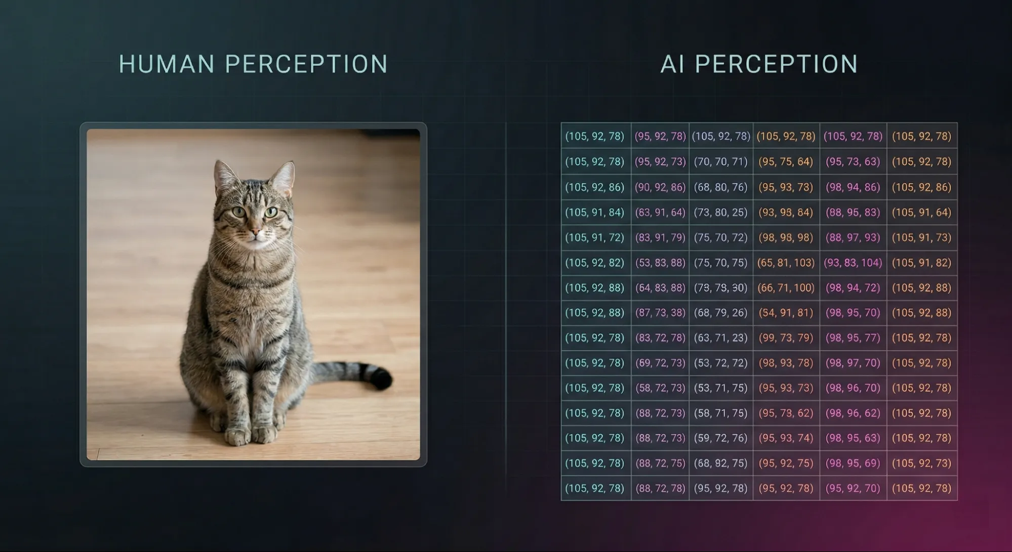 How humans perceive an image vs how AI perceives it
