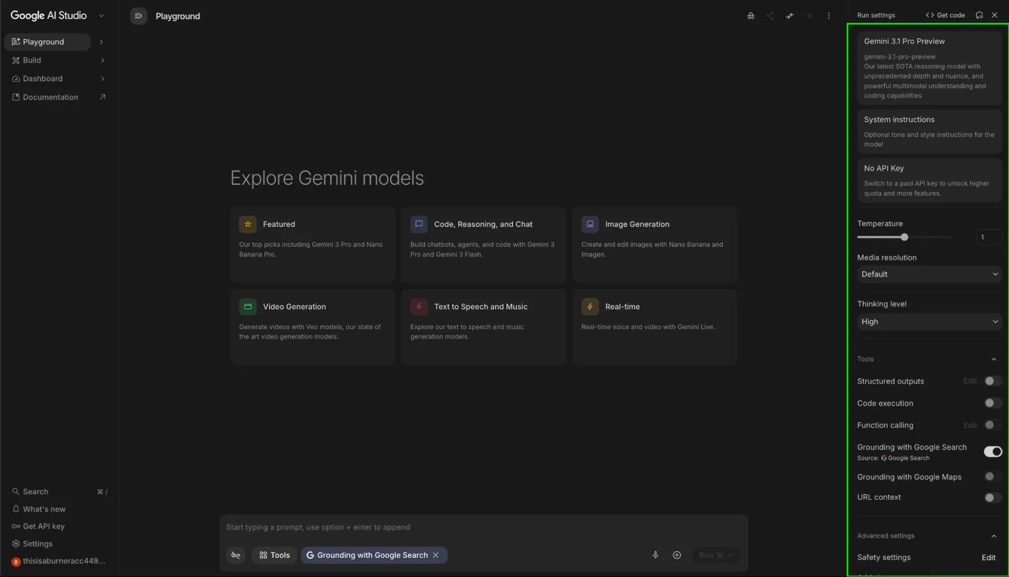 Google AI Studio Features