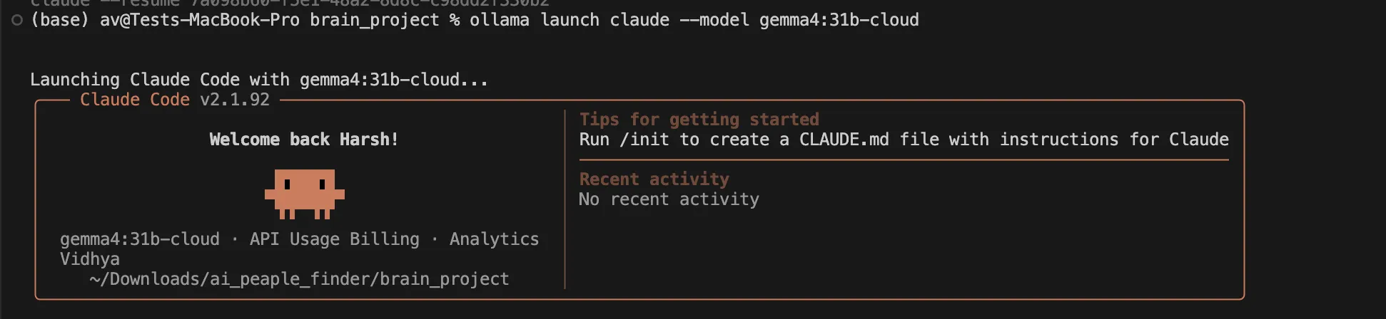 Claude code initialisation
