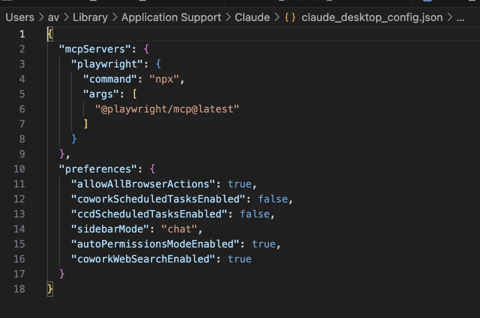 Playwright MCP Server configuration