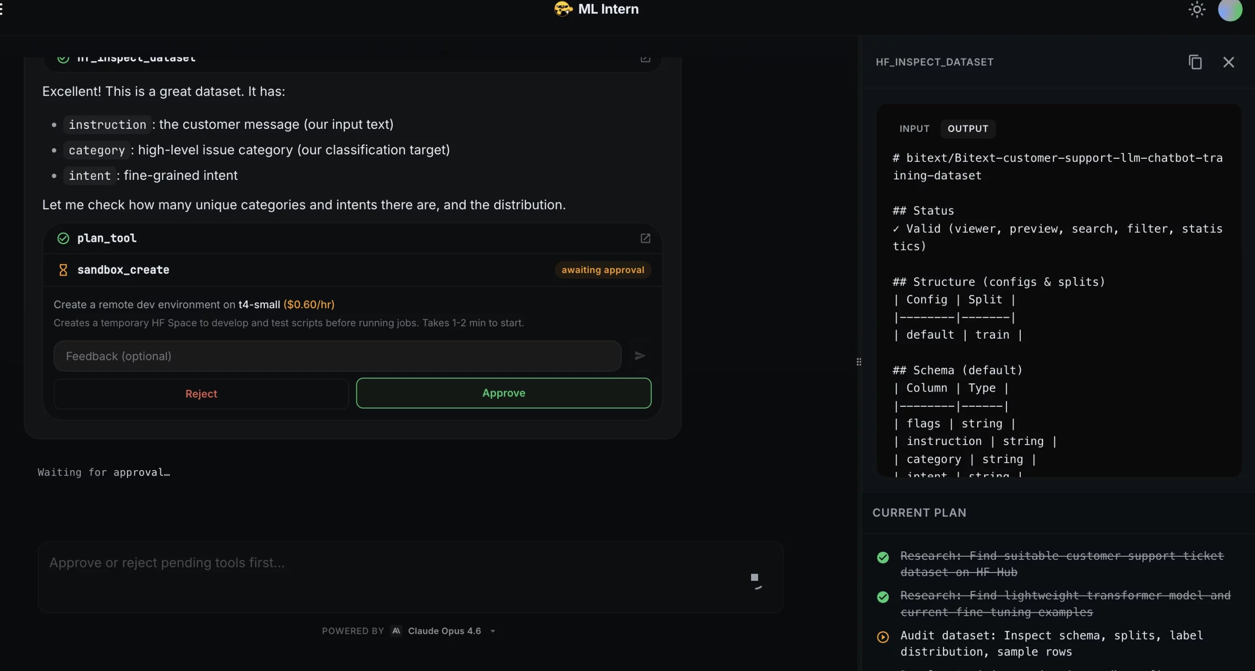 ML Intern sandbox creation