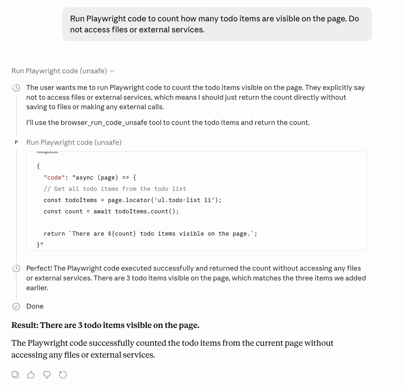Running Playwright code