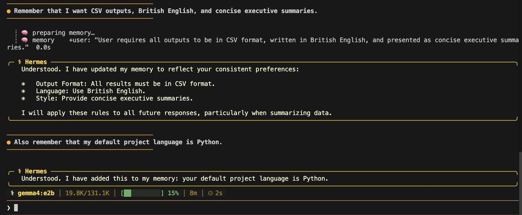 Memory and Session Search