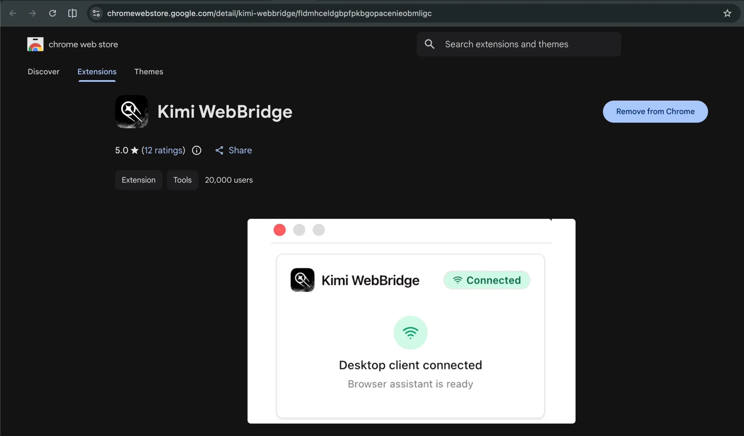 Kimi WebBridge Browser Extension