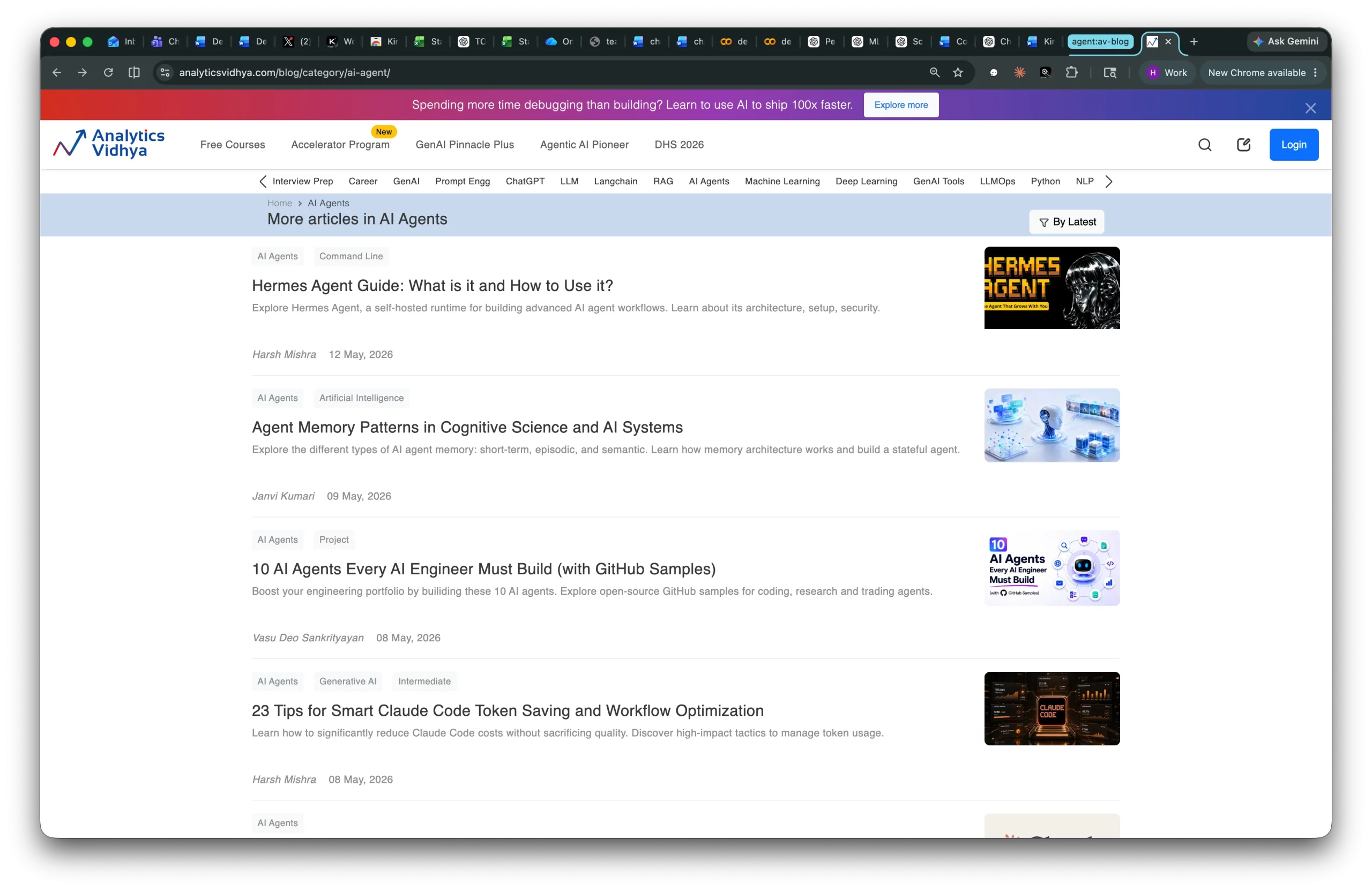 Analytics Vidhya Blog Homepage