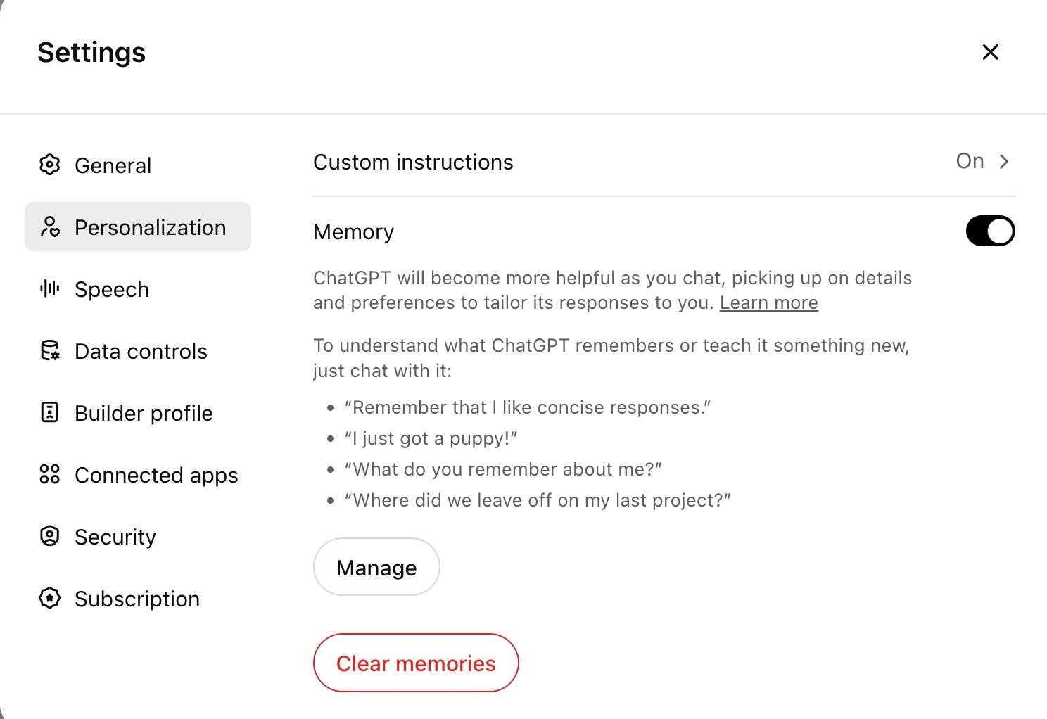 Deliberately use memory in chatgpt