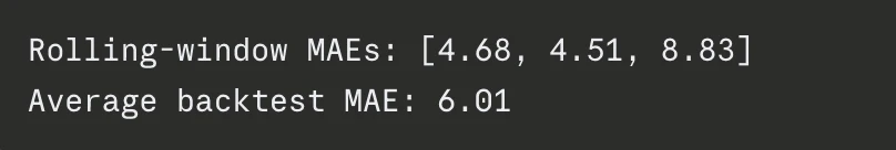 Code Example: Backtesting with Rolling-Window Evaluation – illustration