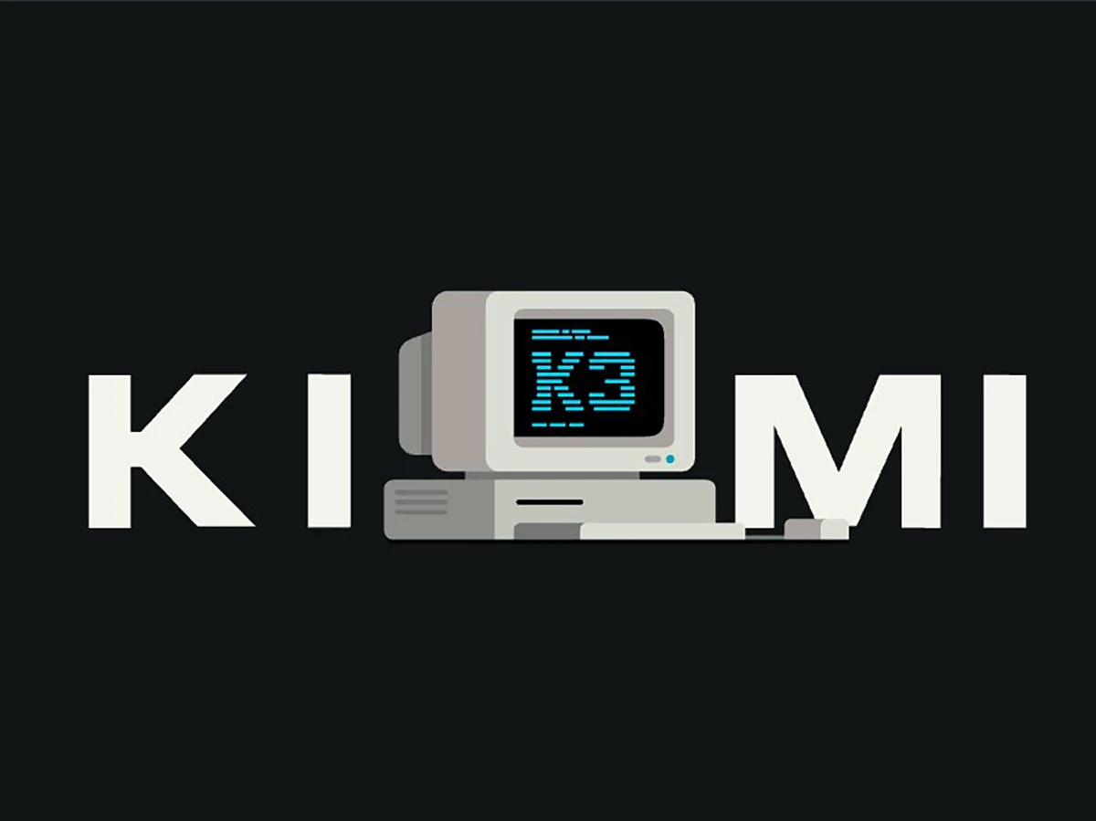 Kimi AI branding with retro computer