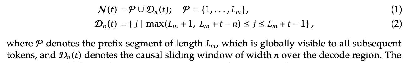 Mathematical definition of prefix segment and sliding window