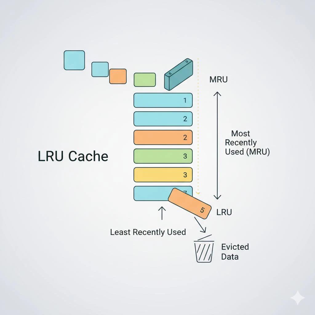 Least Recently Used cache eviction process