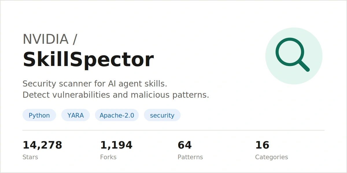 Nvidia skillspector GitHub skill