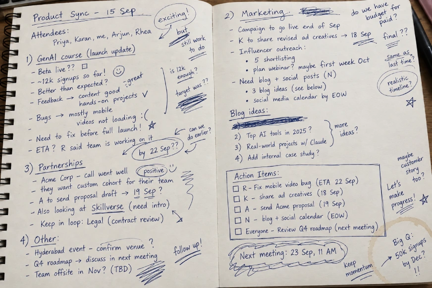 Task 2 - Messy Notes to Instructions | Opus 5.5