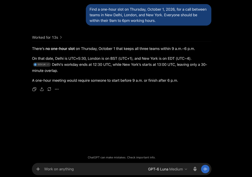 GPT-6 Luna Output Task 4