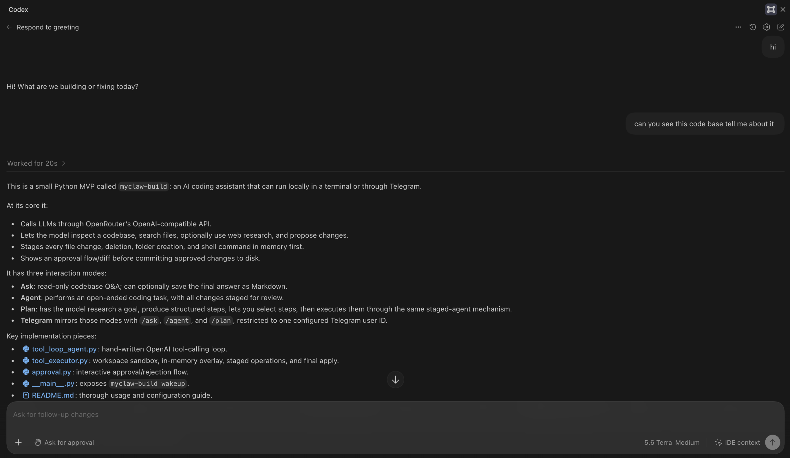 Codex Interface