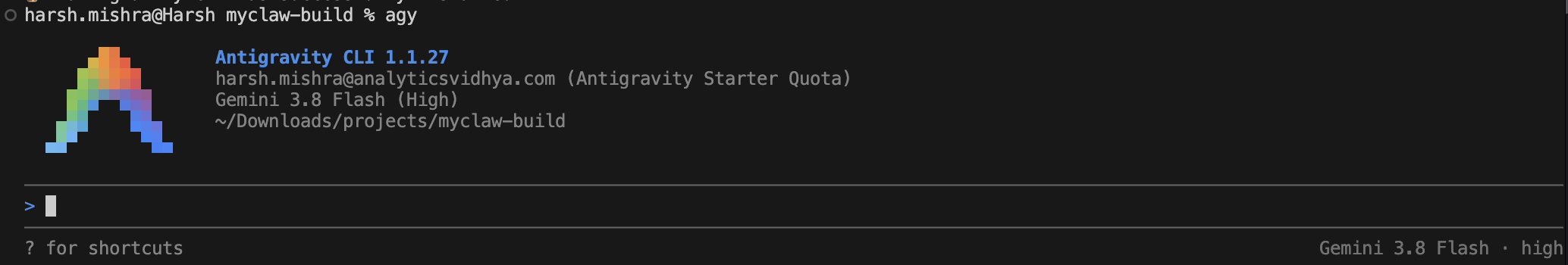 Google AntiGravity 1.0 CLI