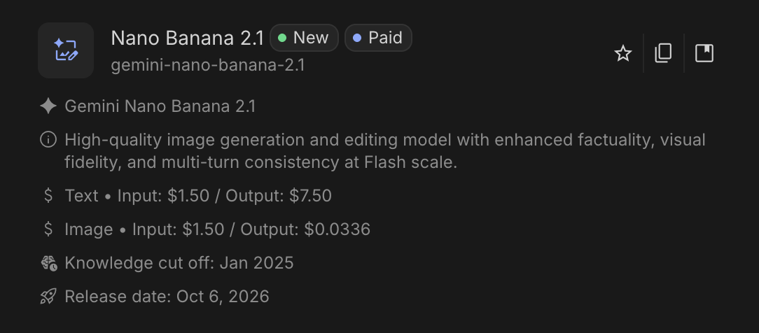 Nano Banana 2.1 Google AI Studio