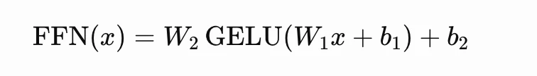 Feed-forward network mathematical formula