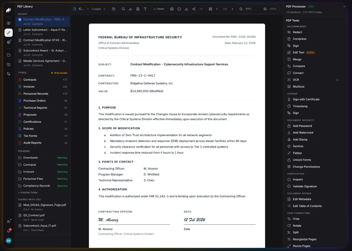 Replaces: Adobe Acrobat Pro for PDF processing.